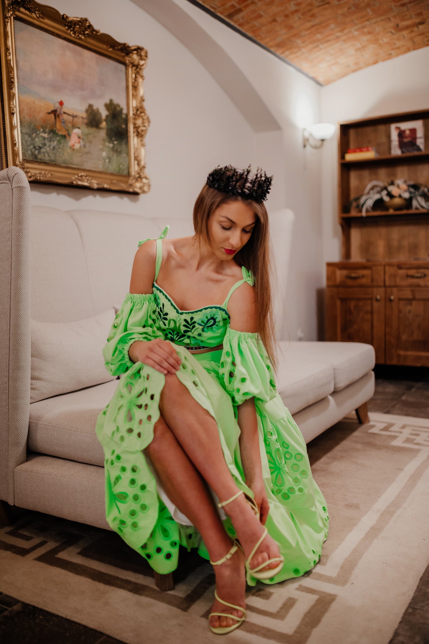 Zelená madeirová sukňa Tekov