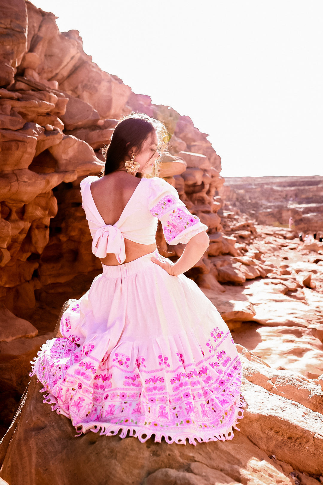 Ružový crop top Vajnory