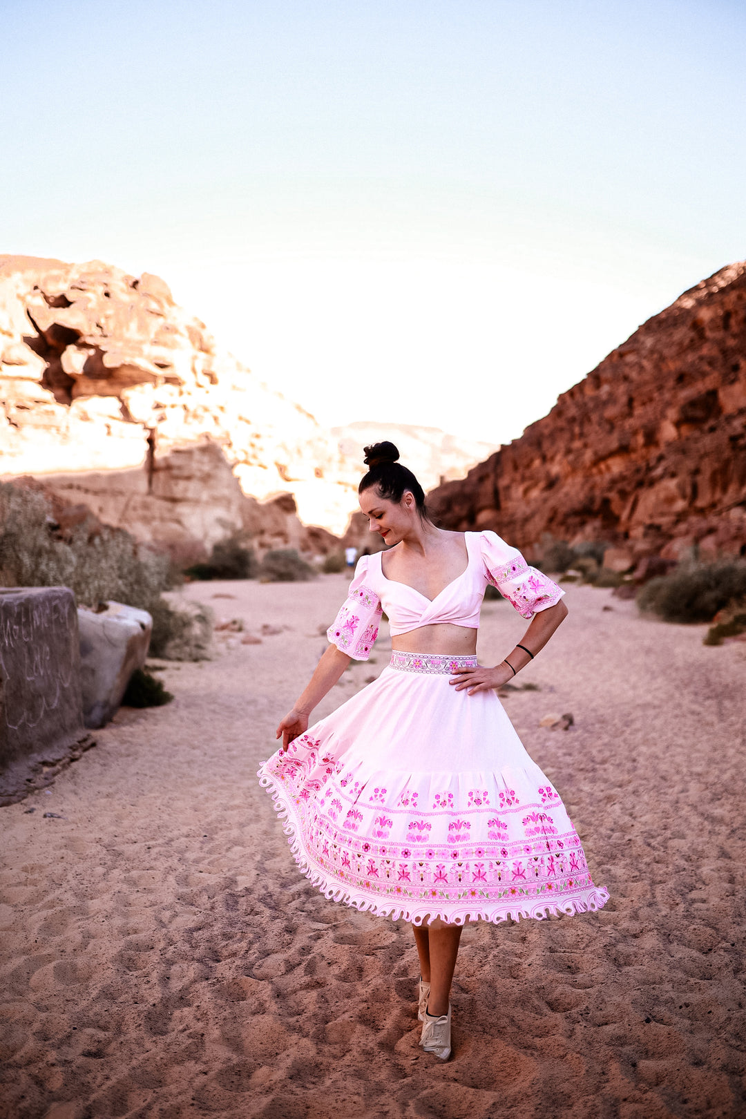 Ružový crop top Vajnory