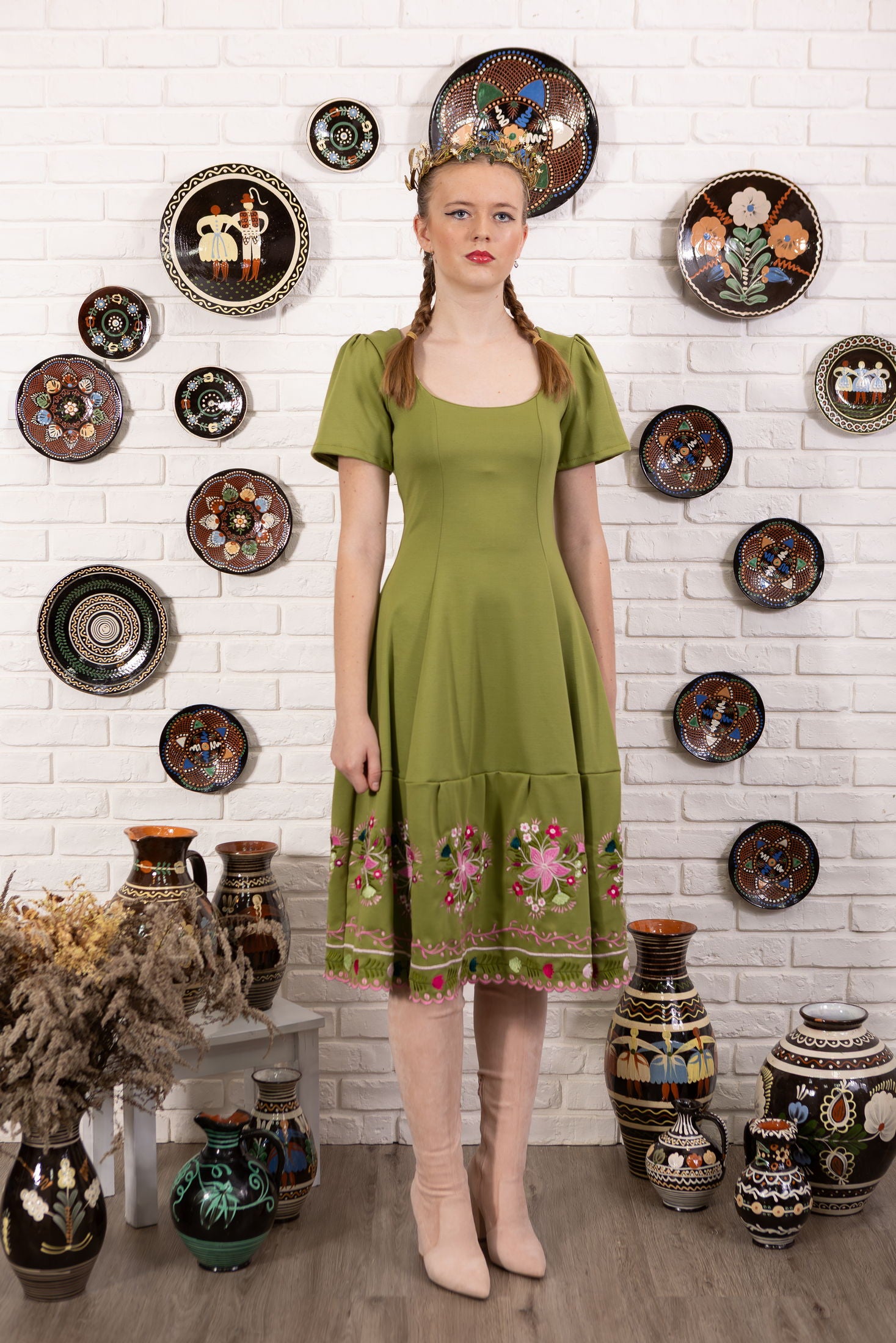 Zelené šaty Pozdišovská karička