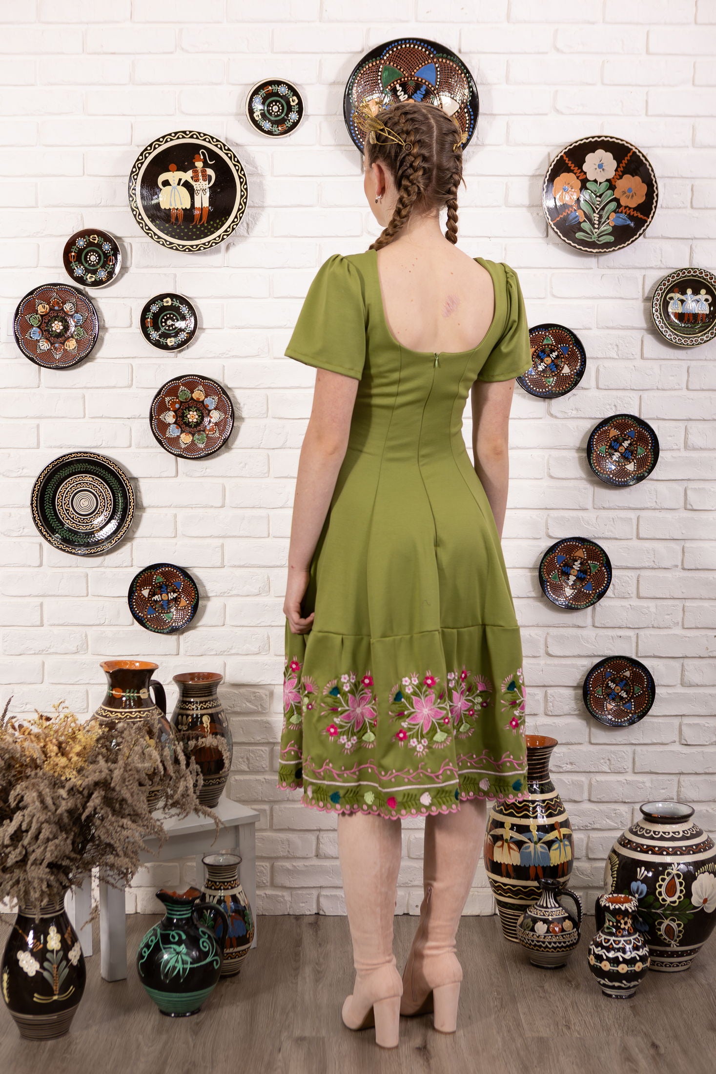 Zelené šaty Pozdišovská karička