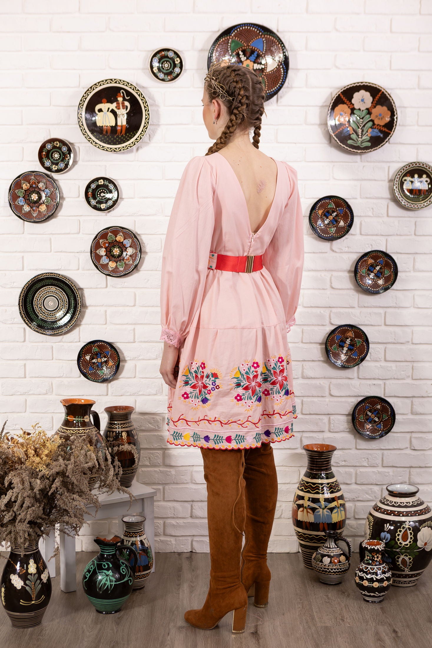 Ružové šaty Pozdišovská karička