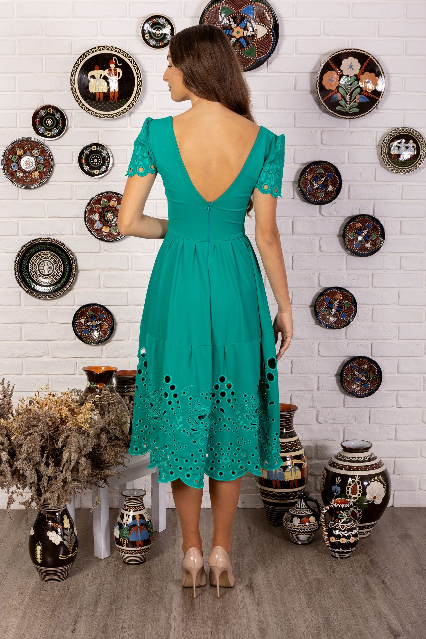 Madeirové šaty Pozdišovská karička