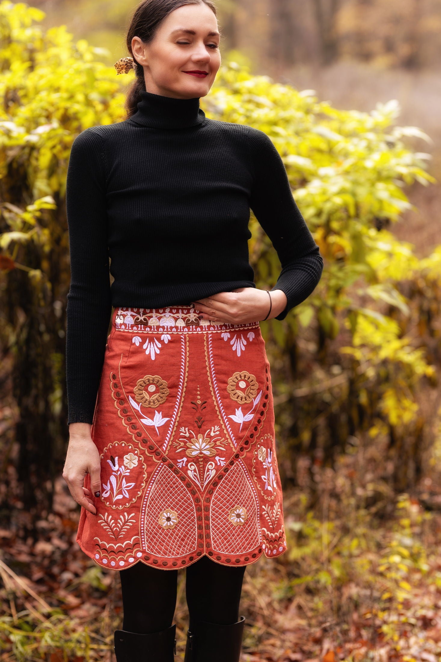 Vyšívaná sukňa Pozdišovská karička