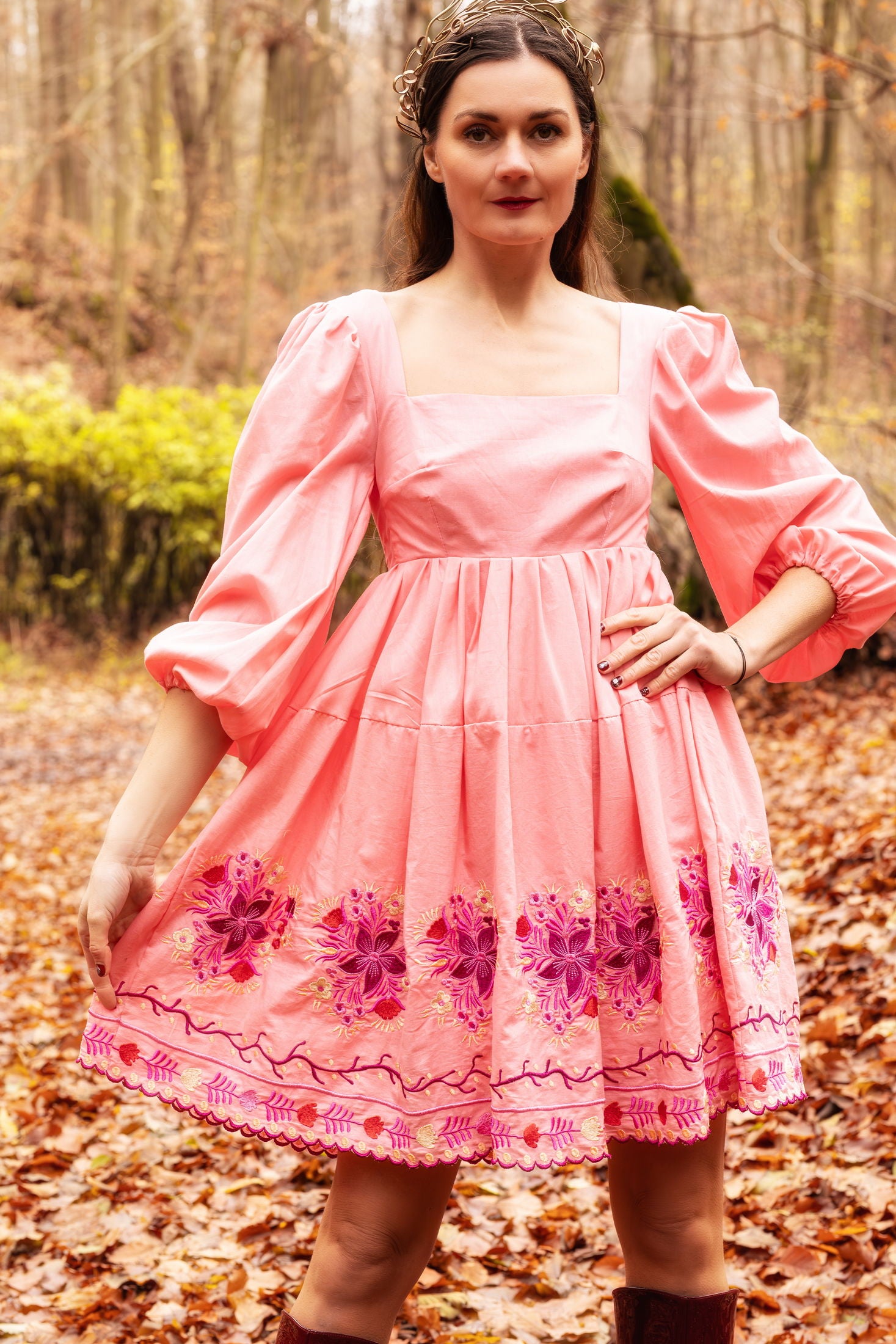 Ružové šaty Pozdišovská karička