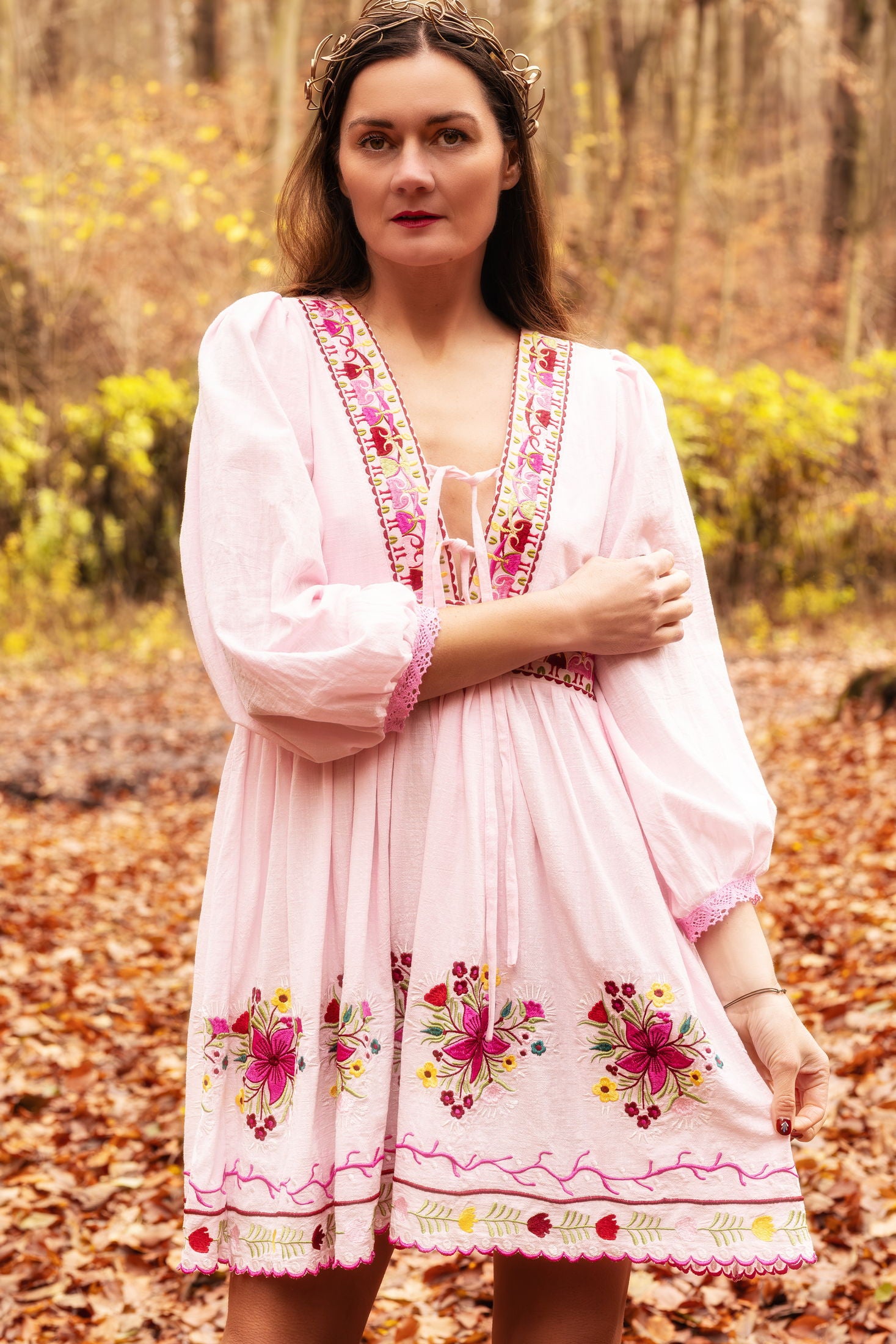 Ružové šaty Pozdišovská karička