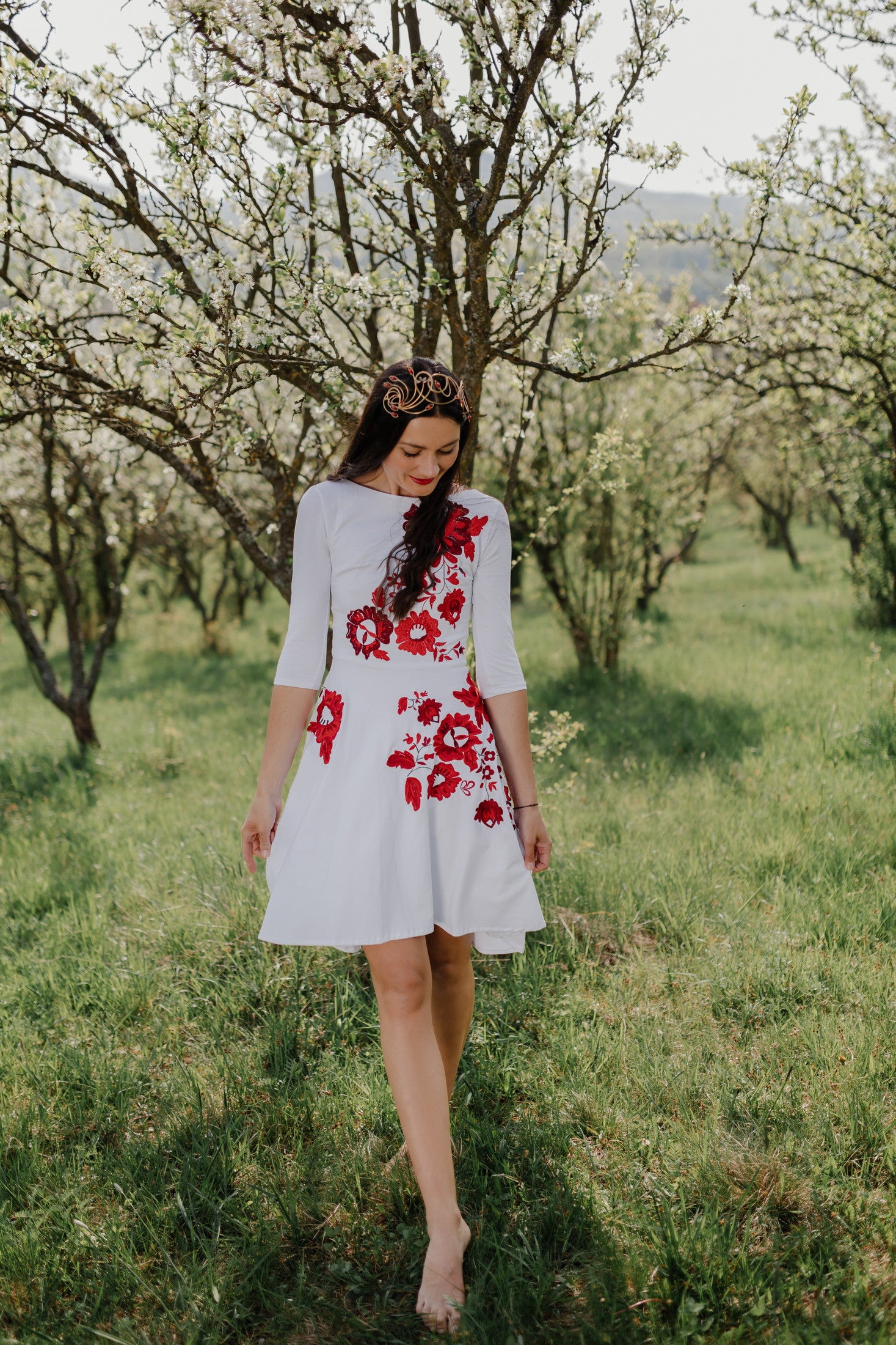 Biele šaty Kvety Senohradu