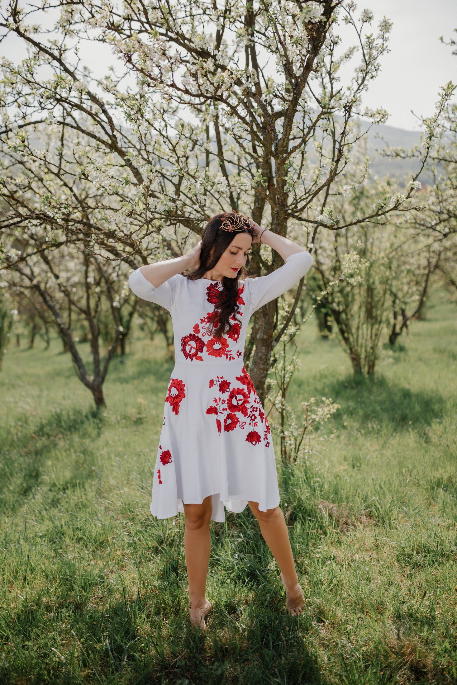 Biele šaty Kvety Senohradu