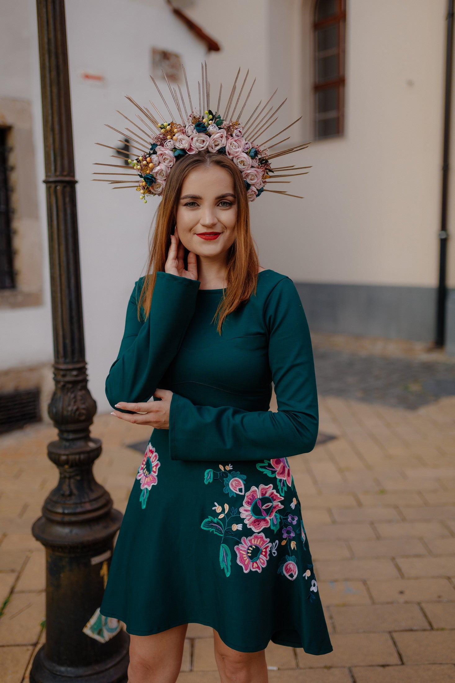 Zelené šaty Kvety Senohradu