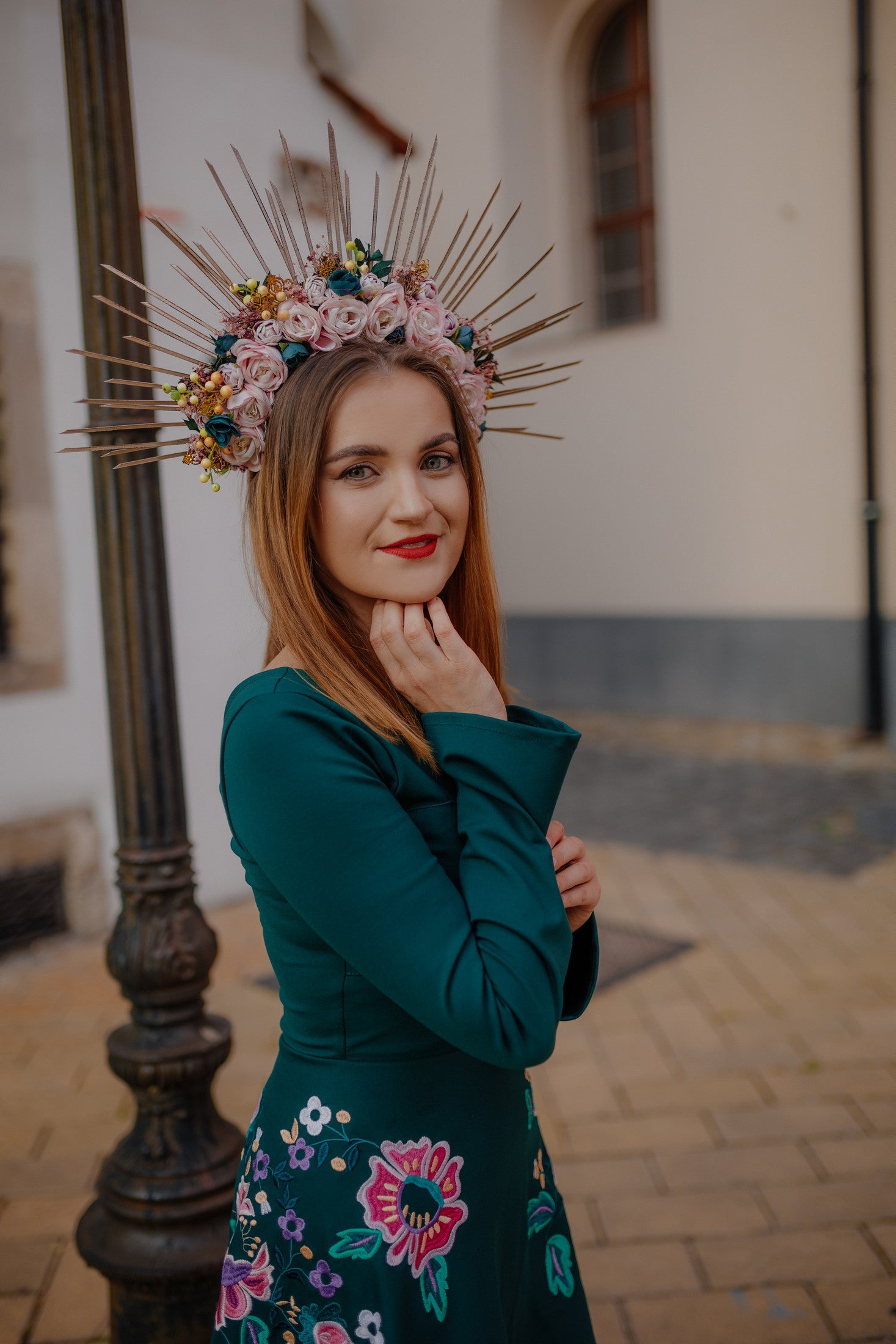 Zelené šaty Kvety Senohradu