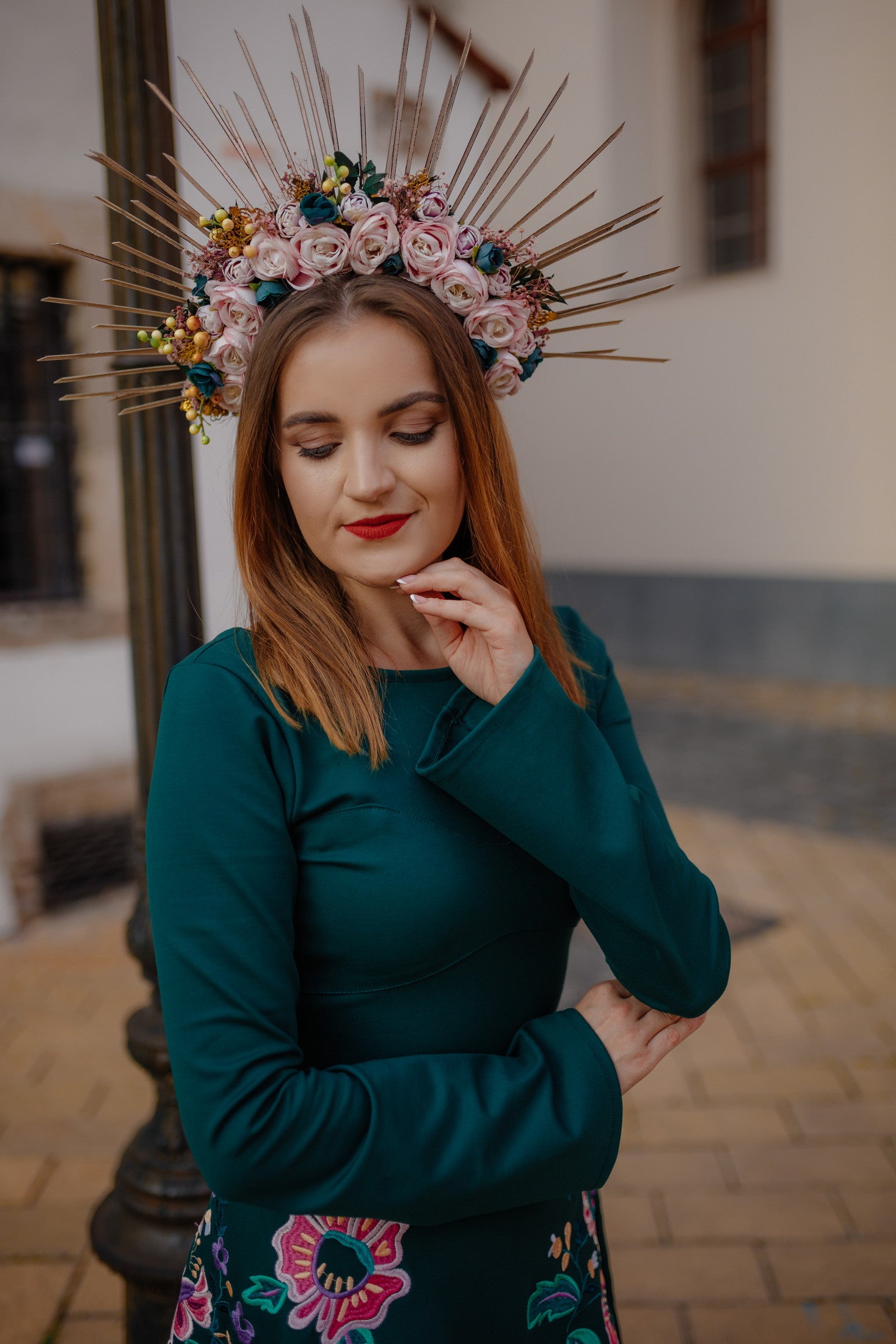 Zelené šaty Kvety Senohradu