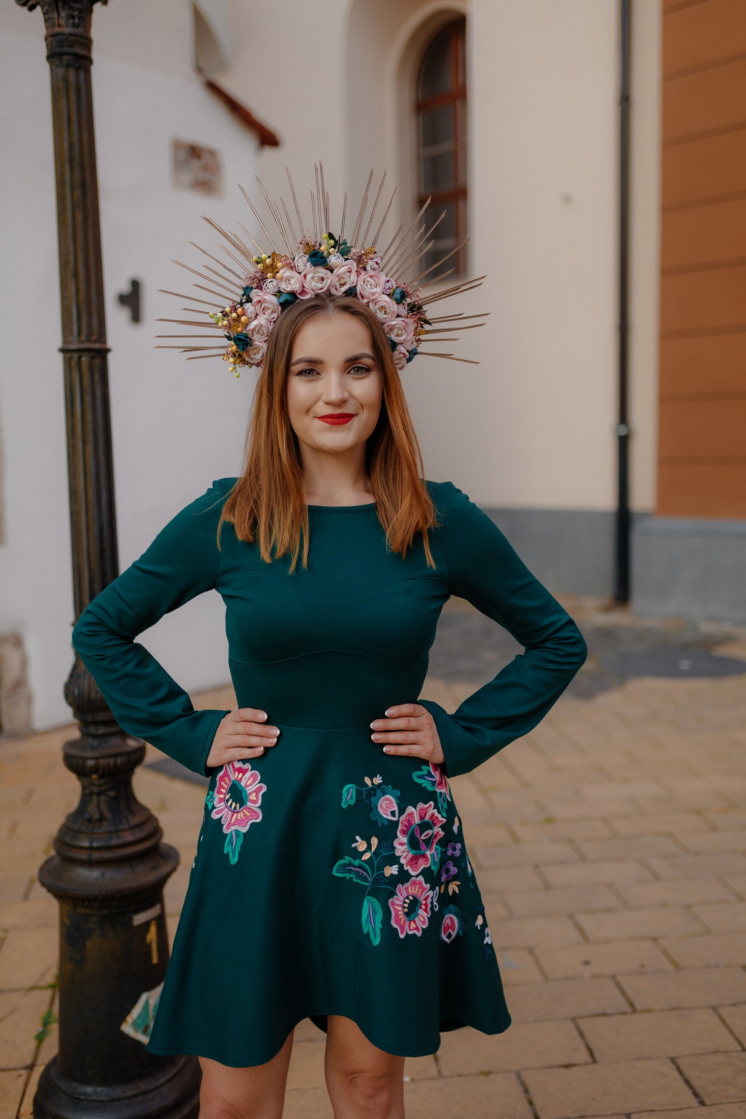 Zelené šaty Kvety Senohradu