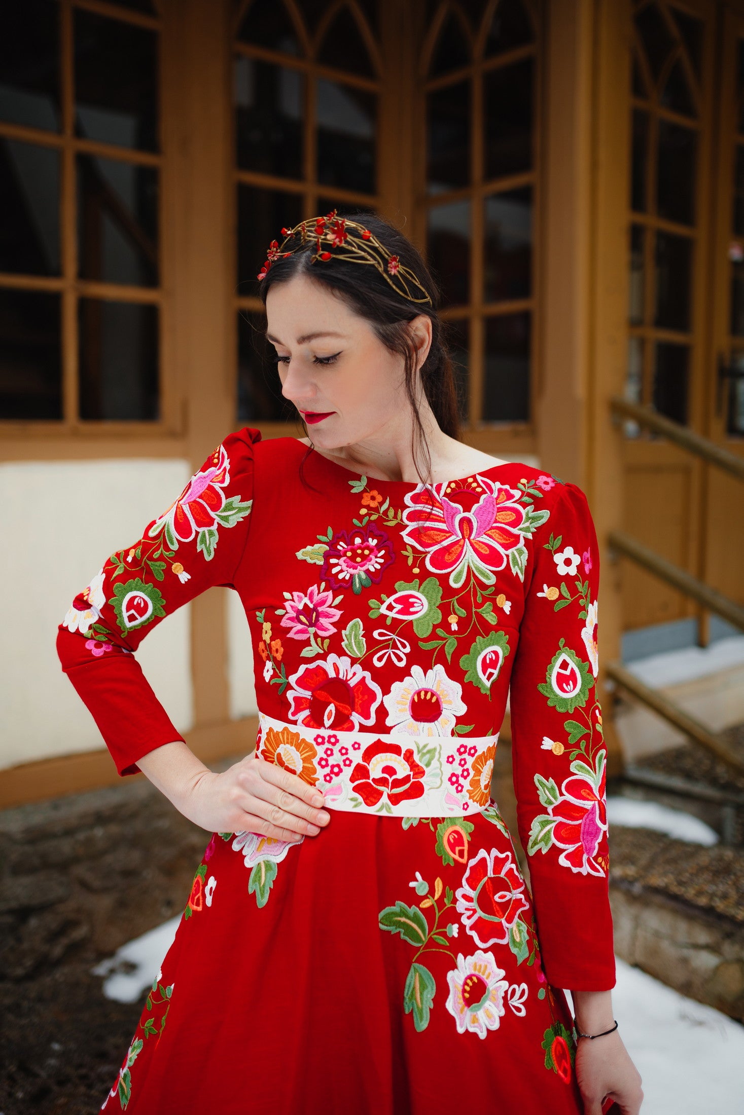 Vyšívaný opasok Hrochoťské opasky