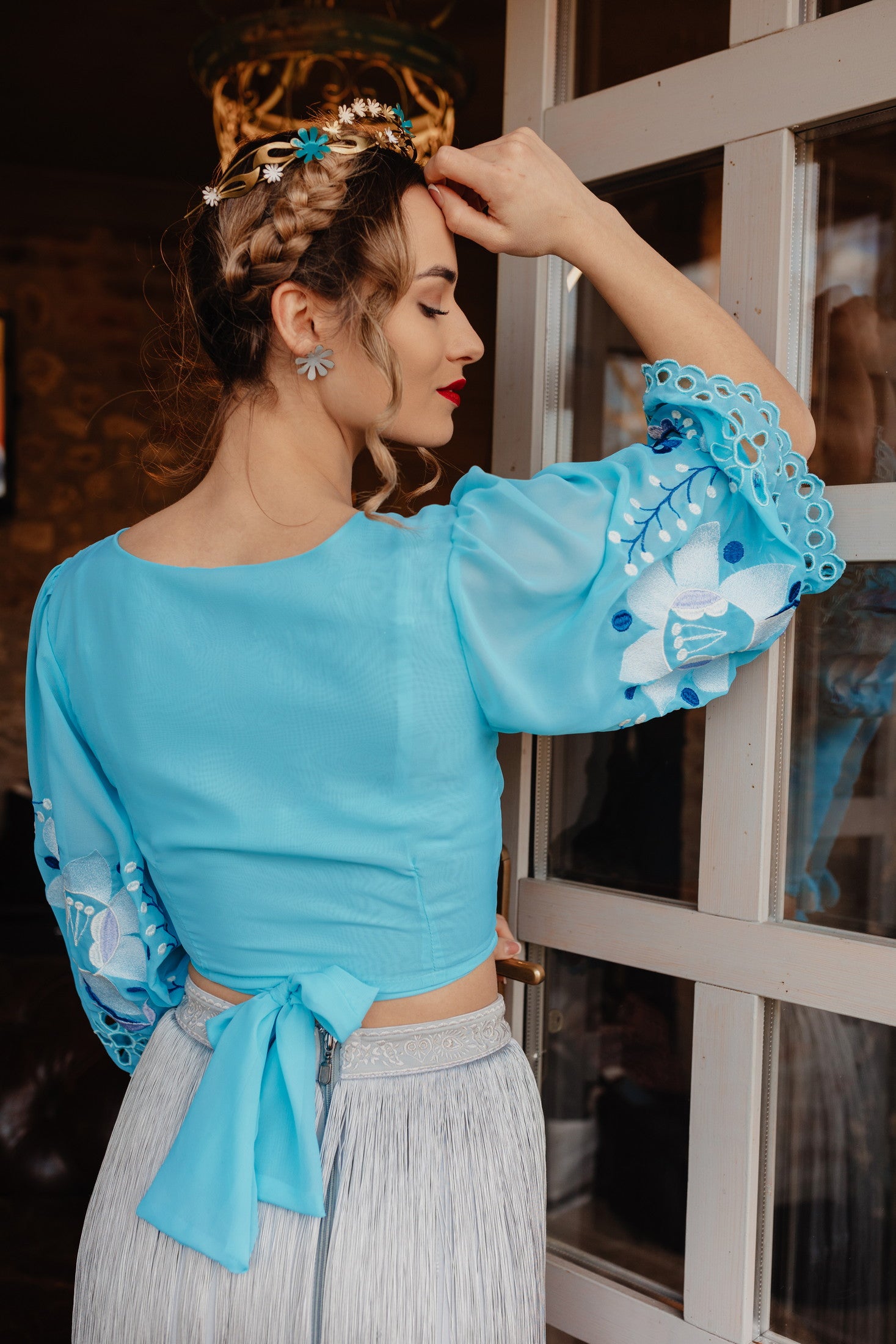 Zavinovací crop top Ábelová