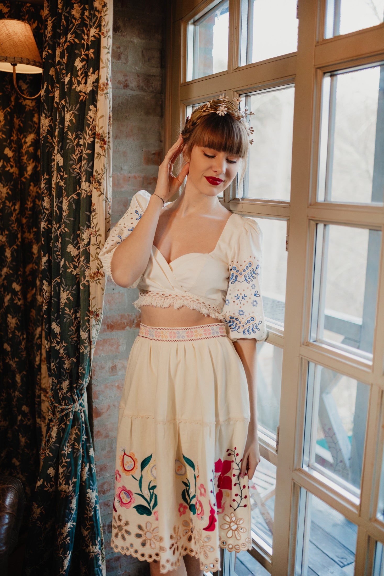 Madeirový crop top Ábelová