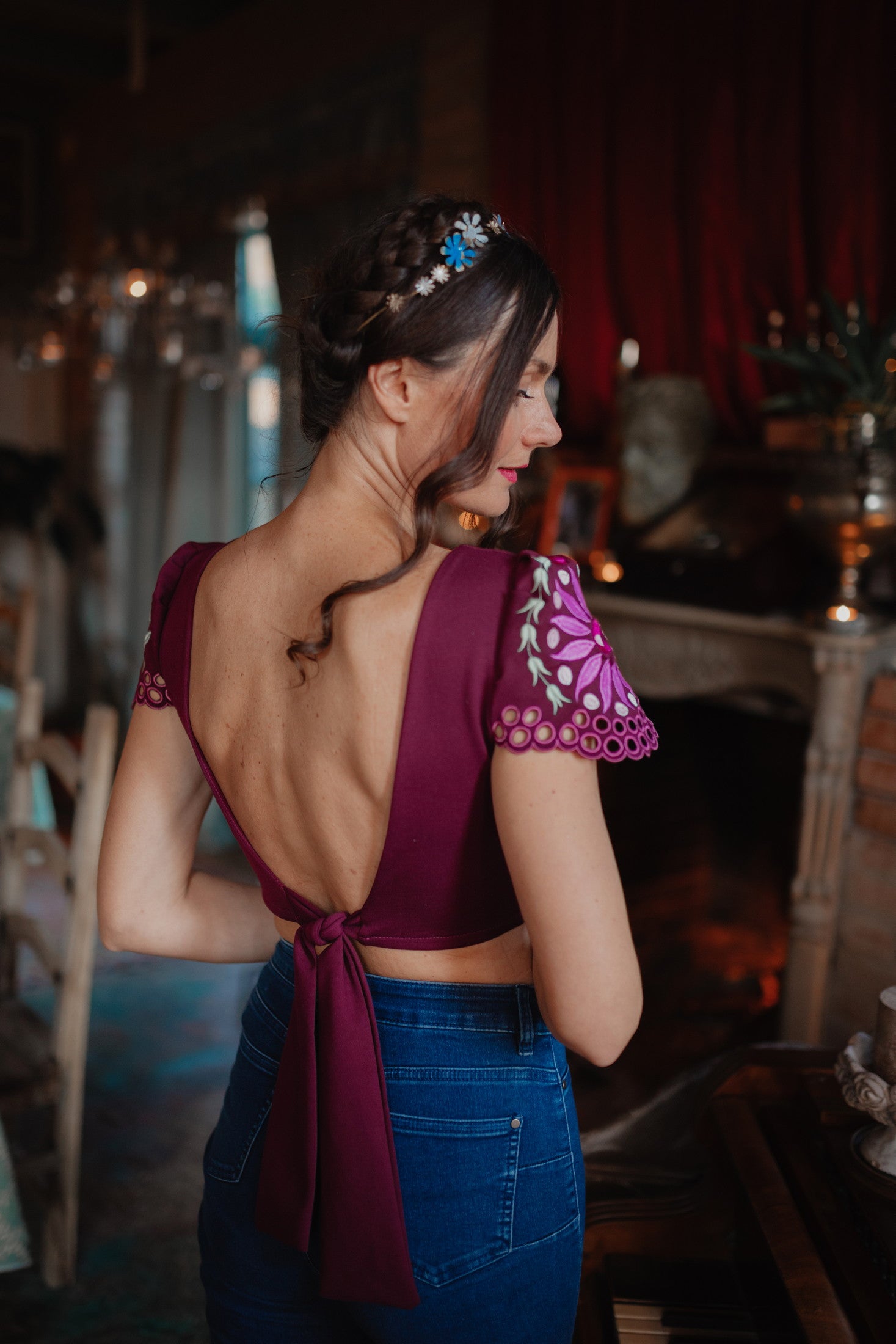Madeirový crop top Ábelová