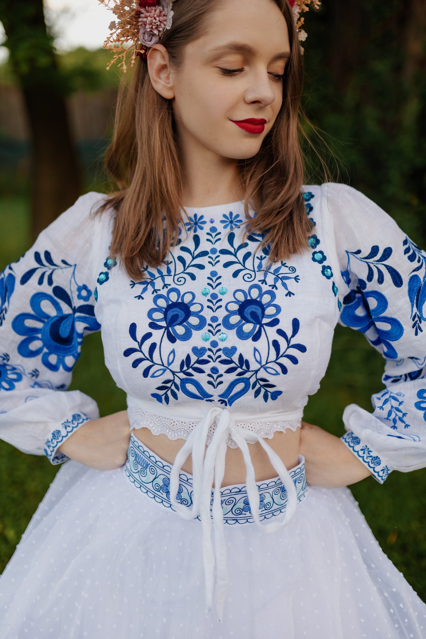 Zavinovací crop top Tekov