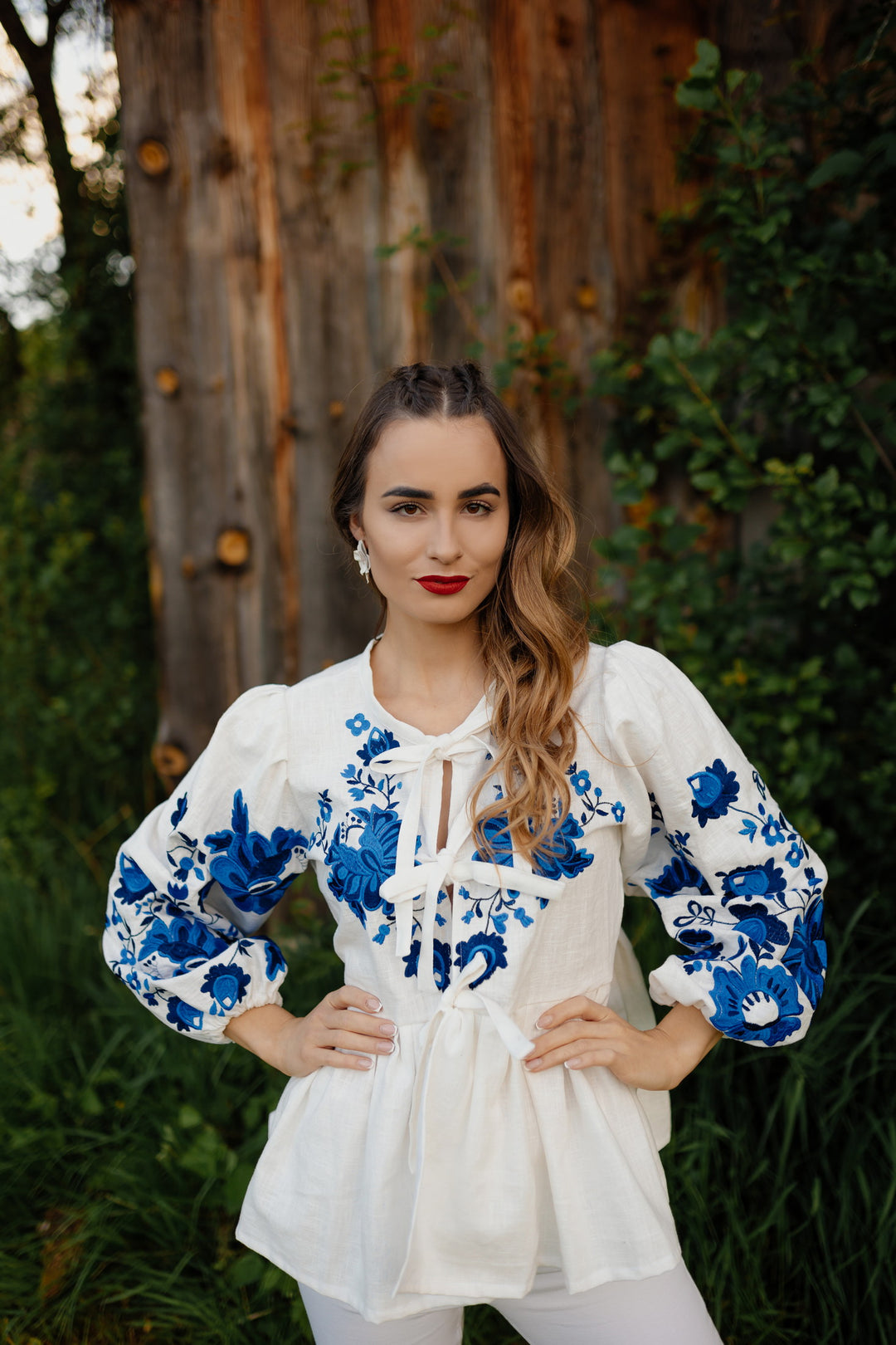 Ľanová košeľa Kvety Senohradu