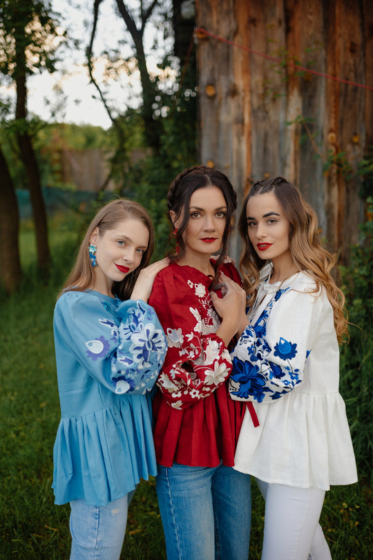 Ľanová košeľa Kvety Senohradu