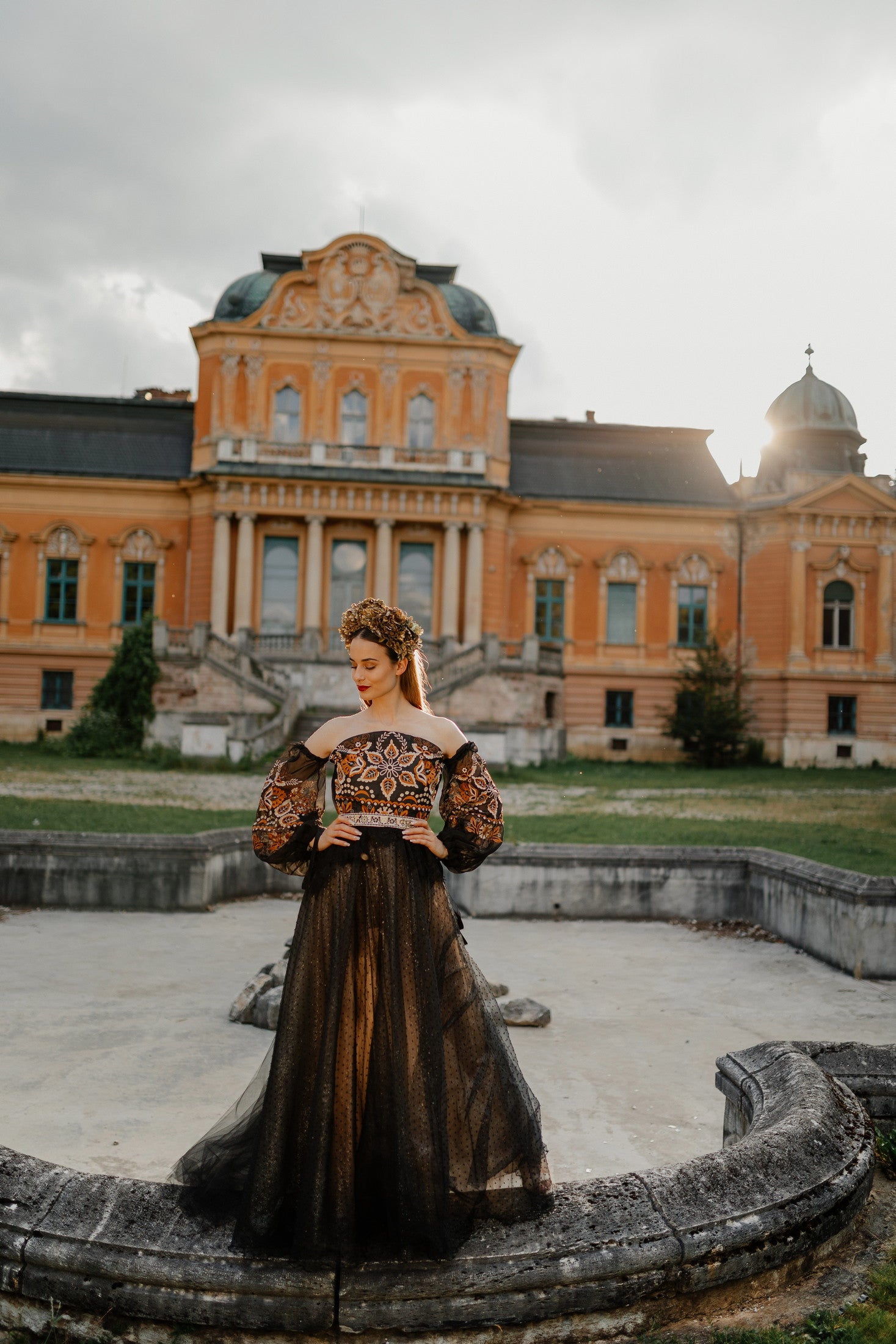 Bodkované tylové šaty Očovianka