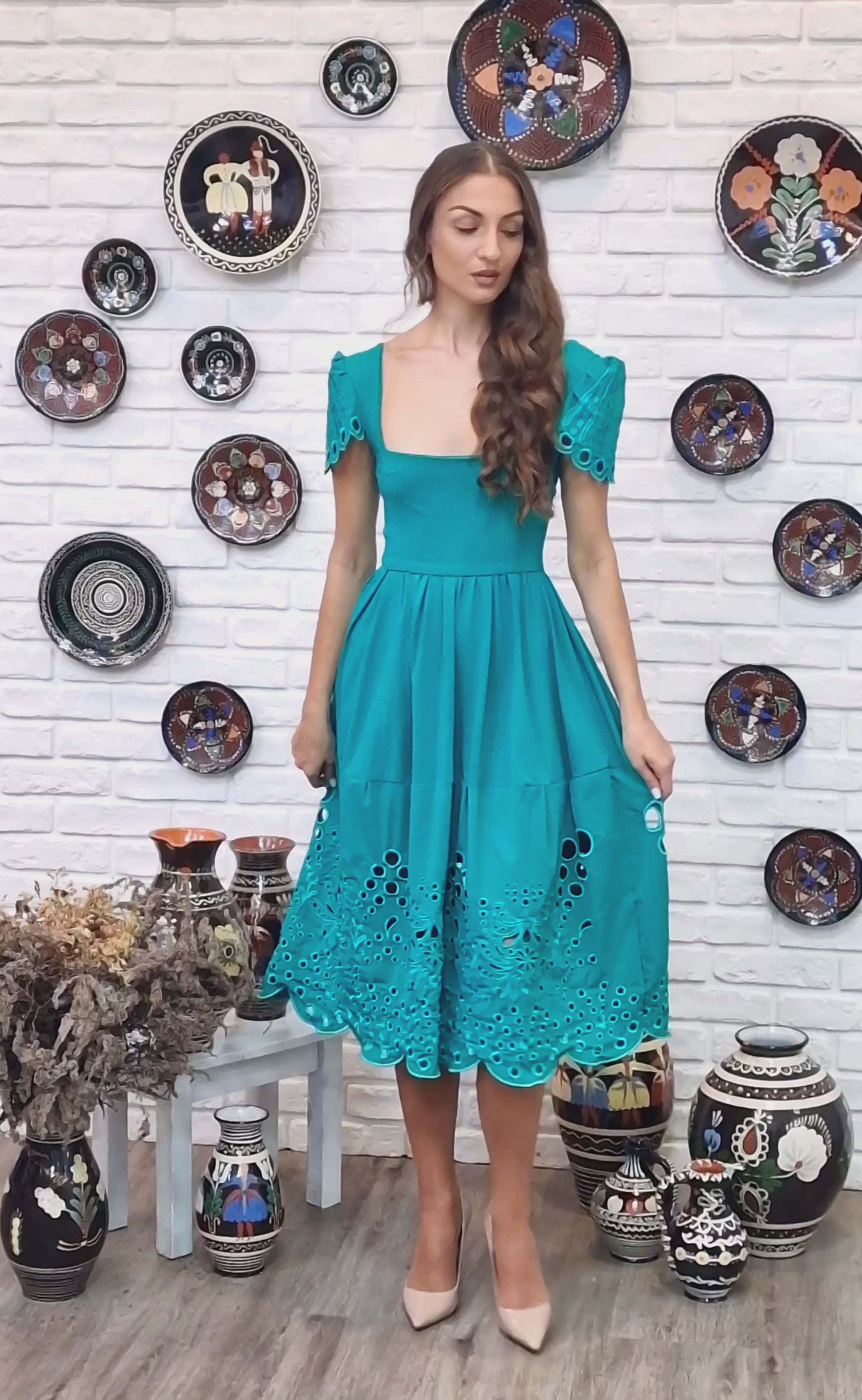 Madeirové šaty Pozdišovská karička