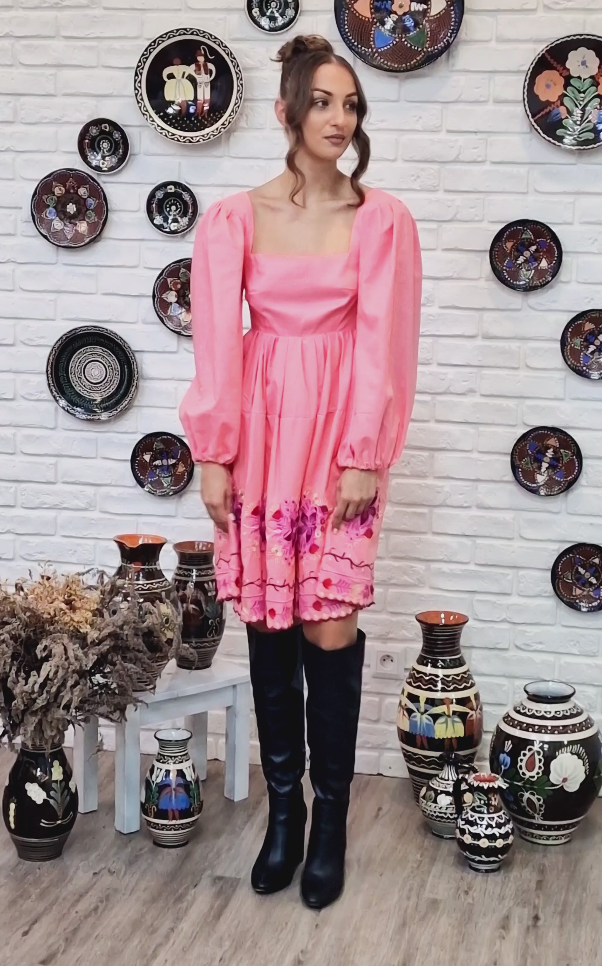 Ružové šaty Pozdišovská karička