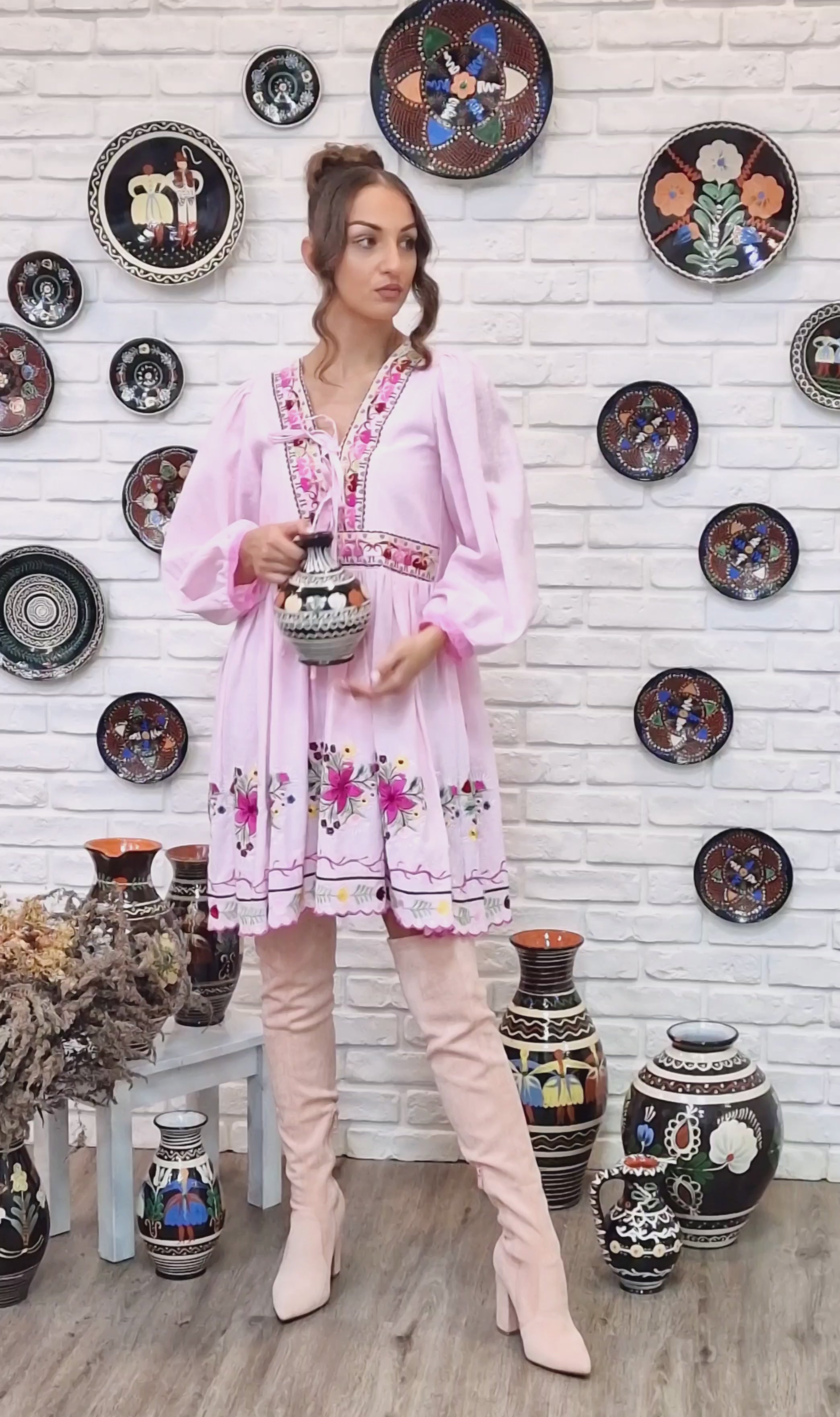 Ružové šaty Pozdišovská karička