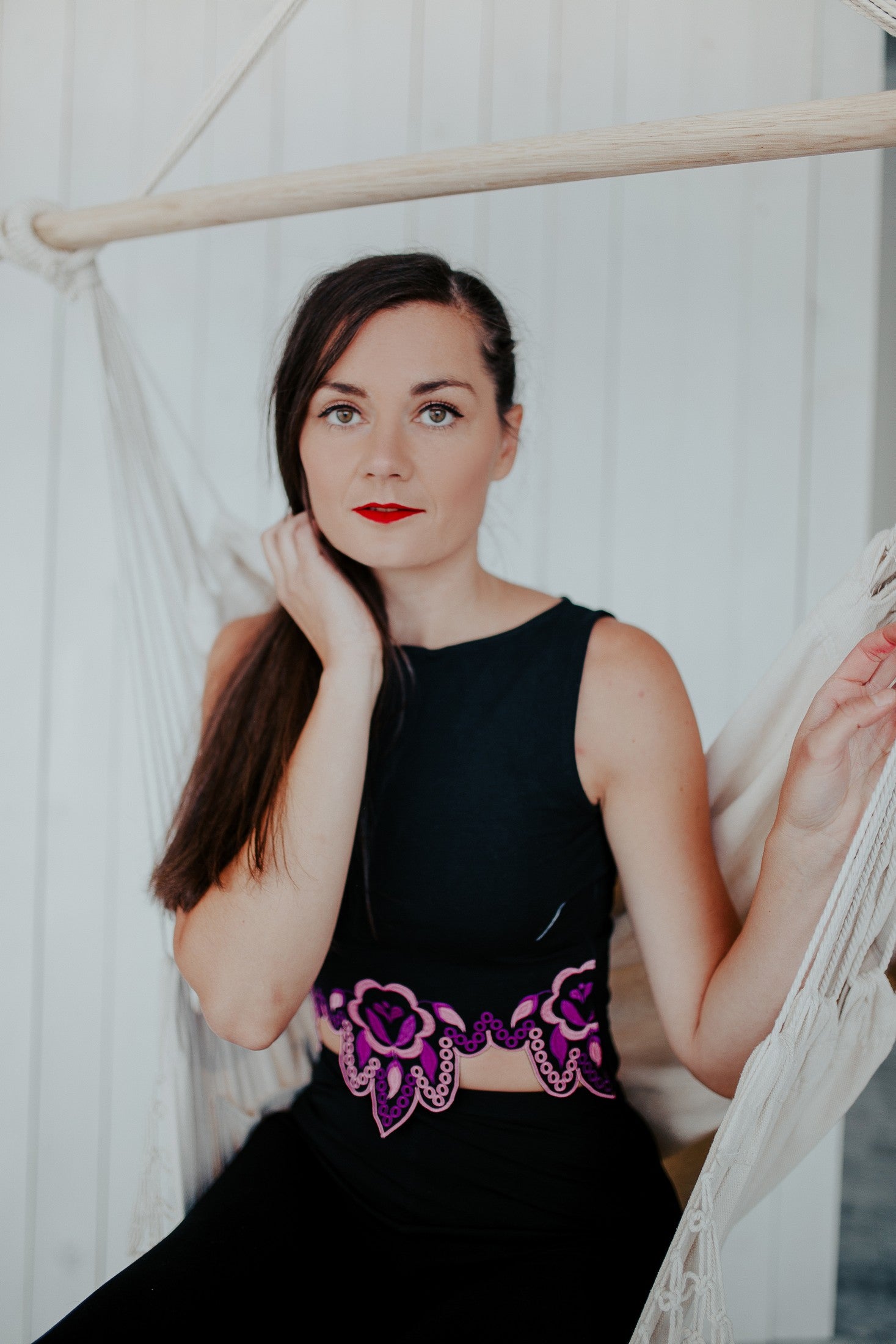Čierny Crop top Solčanská