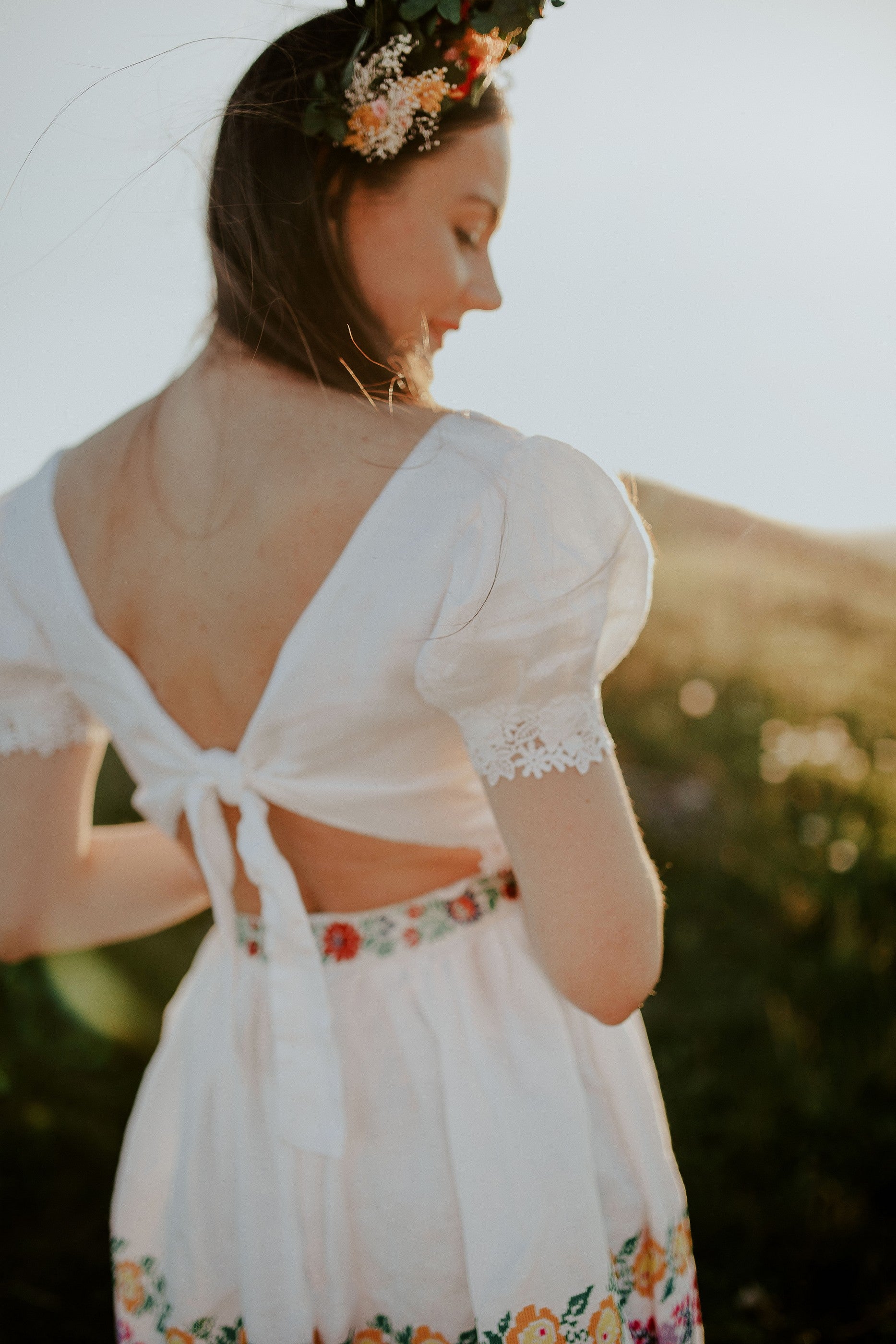 Crop top Zámutovské kvety