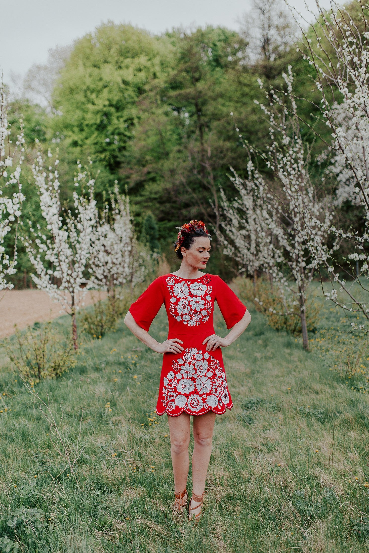 Mini červené šaty Poľana