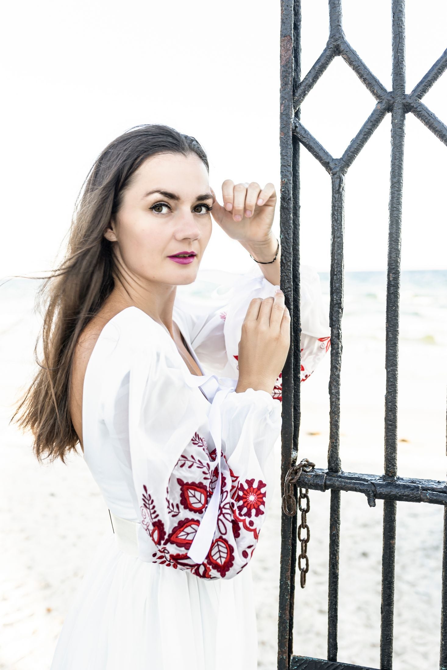 Ivory šifónové šaty Očovianka