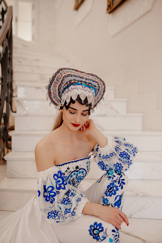 Vyšívaný crop top Tekov