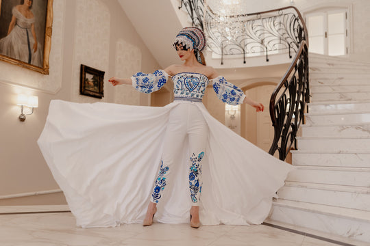 Vyšívaný crop top Tekov