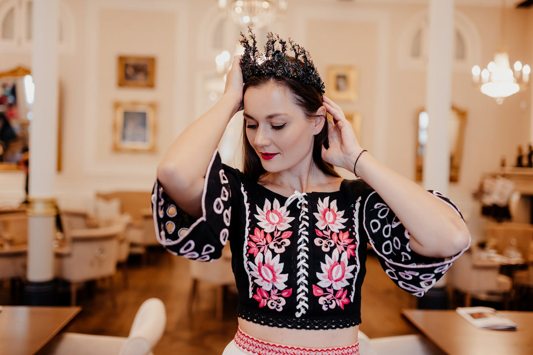 Ľanový crop top Tekov