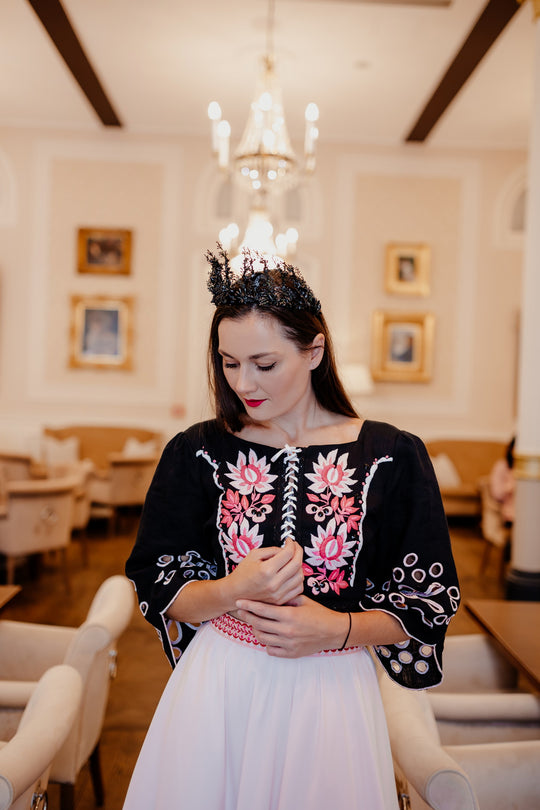 Ľanový crop top Tekov